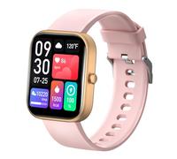 rorios Smartwatches für Herren Damen Fitness Aktivität Tracker Armbanduhr Bluetooth Anrufüberwachung Intelligente Sport Uhr Rosa B