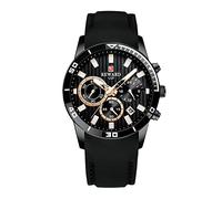 rorios Sport Herren Uhren Casual Analog Quarzuhr für Männer Chronograph Armbanduhr mit Silikonband Business Luminous Uhren