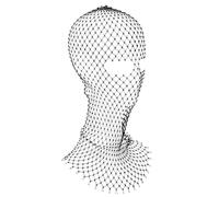 RORPOIR Elegantes Fischernetz Kopftuch mit Strassbesatz Hautfreundlich und Bequem Modisches Haarschmuck für Damen bei Geburtstag und Shows