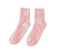 (Rosa) 1 Paar Damensocken Atmungsaktive einfarbige Thermo Ersatz Bodensocken