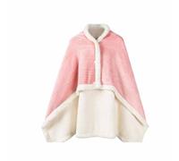 (Rosa, 85x120CM) Weiche, warme Fleece Umhangdecke für Wintertage, Handtuchdecke, Büro