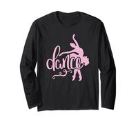 Rosa Balletttänzerin mit Schrift Dance Schriftzug Langarmshirt