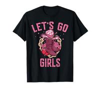Rosa Cowboyhut Stiefel Let's Go Mädchen Western Cowgirls T-Shirt