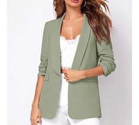 Rosa Damenjacke in Große Größen, elegante Kleidung für den Arbeitsweg und das Büro, Business-Lässig Damen Blazer in Grün, Damenblazer, Damenjacke für