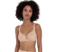 Rosa Faia by Anita Damen Bügel-BH Selma 5634 - Komfort-Spitzen-BH mit Zierstein - stützender Damen BH mit dreigeteilten Cups & Powertüll-Rücken, ideale Passform - Desert Gr. 85D