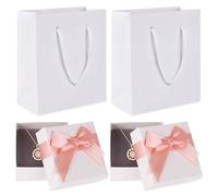 Rosa -Geschenkboxen,Kästchen Schmuckschatulle - Elegante Geschenkverpackung für Ohrringe, Armbänder & Ketten,Armband Halskette GeschenkboxVerpacken - Exquisite Schmuckbox im Vintage-Stil