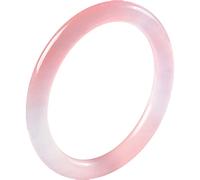 Rosa Jade-Armreif für Frauen, natürlicher EIS-Hibiskus-Achat-Chalcedon-Armreif, bunter Schmuck, Geschenk für