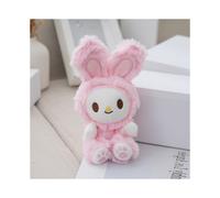 (Rosa Kaninchen) Niedliche und kuschelige Plüsch-Schlüsselanhänger in bezaubernden Kaninchen- und Bärenformen,