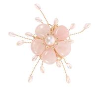 Rosa Kirschblüten Brosche aus Metall mit Kristall und Perle
