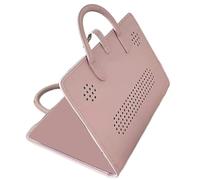 Rosa PU-Laptophülle - Leder-Laptoptaschengriff, wasserdichte Notebook-Hülle, Robuste Stoffhülle, Langlebiger Reißverschluss, Widerstandsfähiger Boden, Spezielle Versiegelung | Premium-Computerzubehör