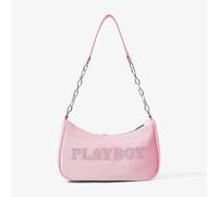 Rosa Strass Logo Schultergurt Kette Hobo Stil Handtasche