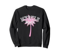 Rosafarbene Palmenästhetik von Myrtle Beach South Carolina Sweatshirt