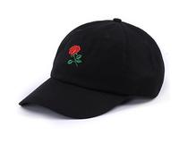 Rose Embroidered Dad Hat Women Men Cute Adjustable Cotton Floral Baseball Cap