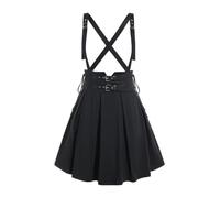 Rose GAL Damenkleid in Übergröße, hohe Taille, Gothic-Spitze, A-Linie, Mini-Kleid, Slip-Kleid, Schwarz-6, 5X