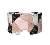 Rose Gold Glitter Schwarz Weiß Marmor Geometrisch, Vollständige Augenabdeckungen, lichtblockierende Augenmaske, Schlafaugen- und Ohrenschützer