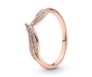 ROSE Ring Blätter für Damen mit Zirkonia