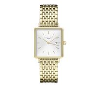 Rosefield Boxy Damenuhr mit goldfarbenem Edelstahl-Armband 28mm