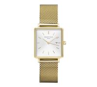 Rosefield Boxy Damenuhr mit goldfarbenem Edelstahl-Mesh-Armband 24mm