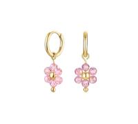 Rosefield Damen Ohrringe Pink Flower-bead Hoops Ohrstecker Schmuck JEPFG-J819