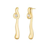 ROSEFIELD Damen Ohrstecker Long Wave Gold