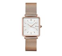 ROSEFIELD Damenuhr Boxy Mesh Rosegold eckig
