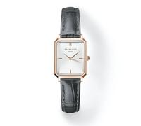 ROSEFIELD Damenuhr Octagon XS White Grey Leather Rose Gold