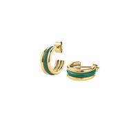 ROSEFIELD Ohrringe Emerald Triple Hoops Gold Edelstahl JEETG-J716