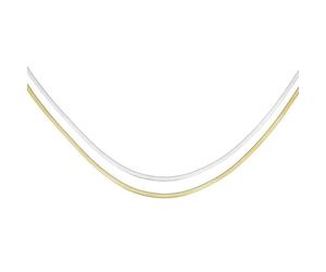 ROSEFIELD Halskette Doppel-Snake Duo Tone Silber + Gold
