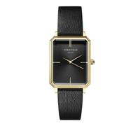 Rosefield Octagon Damenuhr mit schwarzem Lederarmband 29mm
