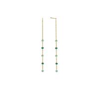 ROSEFIELD Ohrringe Hänger Emerald Dotted Kugeln Gold Edelstahl