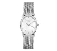 Rosefield The Oval Pearl Silver Mesh mit Perlweißes Zifferblatt und 24x29 mm Silbernes Gehäuse OWSMS-OV11 Edelstahl