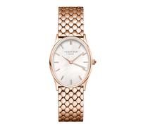 Rosefield Oval Damenuhr mit roségoldfarbenem Edelstahl-Armband 29 mm