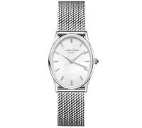Rosefield The Oval Pearl Silver Mesh mit Perlweißes Zifferblatt und 24x29 mm Silbernes Gehäuse OWSMS-OV11 Edelstahl