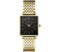 Rosefield QBSG-Q017 Damenuhr Rechteckig Goldfarben/Schwarz