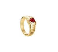 ROSEFIELD Ring Ridged Heart Ring Ruby Größe 54 Gold JRRH54G-J1000