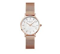 Rosefield Damenuhr The Small Edit Roségold Rundes Gehäuse - Weißes Zifferblatt & Mesh Band 26WR-265