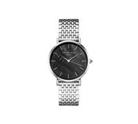 Rosefield Upper East Side Black Silver mit Schwarzes Zifferblatt und 33mm Silbernes Gehäuse UBSSS-U36 Edelstahl