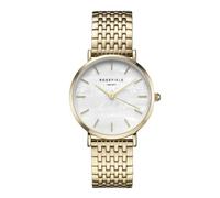 Rosefield Upper East Side Damen-Armbanduhr Weißes Perlmutt 33 mm