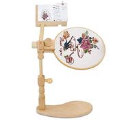 RoseFlower Kreuzstich Ständer Stickrahmen Holz Drehbarer Stickständer für Tisch Embroidery Hoop Stand Kreuzstichrahmen Einstellbare Nähwerkzeuge, DIY Handwerk Stickerei Nähen Werkzeuge #4