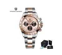 (Roségold) PAGANI DESIGN Herrenuhren Top-Marke Luxus Herren Quarz Armbanduhr Männer Edelstahl