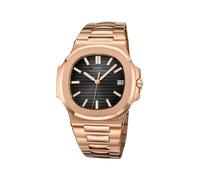 (Roségold Schwarz) Uhr Herrenmarke Luxus Vollstahl Militär Herren Armbanduhr Armee 30m Wasserdicht Business Leuchtende