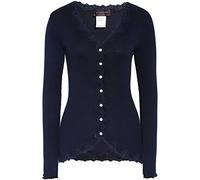 Rosemunde Damen Seide gerippte Strickjacke M Navy