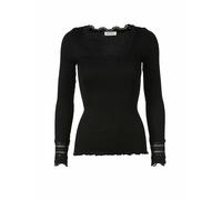 Langarmshirt ROSEMUNDE "Benita Silk Blouse" Gr. L, schwarz (black) Damen Shirts (56843005-L) black