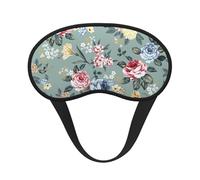 Rosenblüten auf grünem Hintergrund,Vollständige Augenabdeckungen, lichtundurchlässige Schlafmasken, Verdunkelungs-Augenschützer