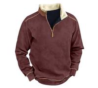 Rosennie Angebote des Tages Fleecepullover Herren Strickpulli Pullover Half Zip Herren Vintage Clothes Fleece Pullover Herren Jogging Jacke Herren Funktionsshirt Langarm Herren