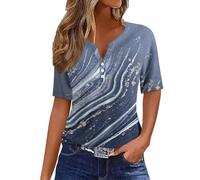 Rosennie Angebote des Tages Heute Damen Schwarzes Tshirt Damen Damen Oberteile Shirt 3/4 Arm Damen Bluse Schwarz Damen Tshirt Damen Sommer Damen Shirt Tunika Shirt Kurze Oberteile Damen