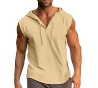 Rosennie Funktionsshirt Herren I Love My Boyfriend Shirt Depeche Mode T-Shirt V-Ausschnitt Einfarbiges Ärmellos Hoodie Kordelzug Trägershirt Mit Kapuze Holzfällerhemd (Gelb, XXL)