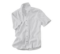 Rosennie Herren T Shirt Kariertes Hemd Herren Poloshirt Herren Reverskragen Einfarbiges Knopfleiste Sommerhemd Mit Brusttasche Locker Leicht Kurzarm Hawaiihemd Shirt Herren (Weiß, S)