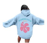 Rosennie Meine Bestellungen Damen Pullover Winter Sweatshirt Damen Glitzer Pullover Damen Elegant Pullover Baumwolle Damen Pulli Damen Oversize (Hellblau, L)