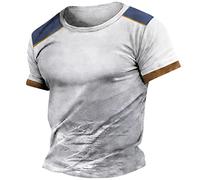 Rosennie Thermo Shirt Herren Langarm Hemd Herren Kurzarm Weiß Herren Hemd Rundhals Einfarbiges Raglanärmel Muskelshirts Slim Fit Sport Shirt Regular Fit Combat Shirt Tshirt (Light Gray, 4XL)
